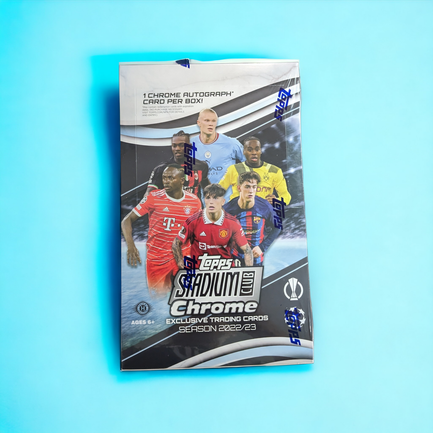 2022-23 Topps Stadium Club Chrome UEFA Club League Soccer Hobby Box