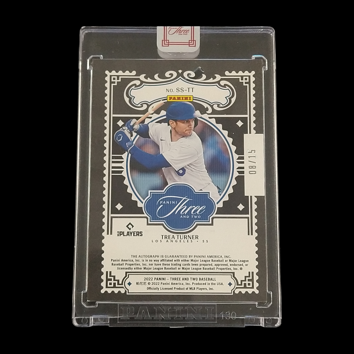 2022 Panini Three & Two Treasures Turner Autograph Serial # 8/15