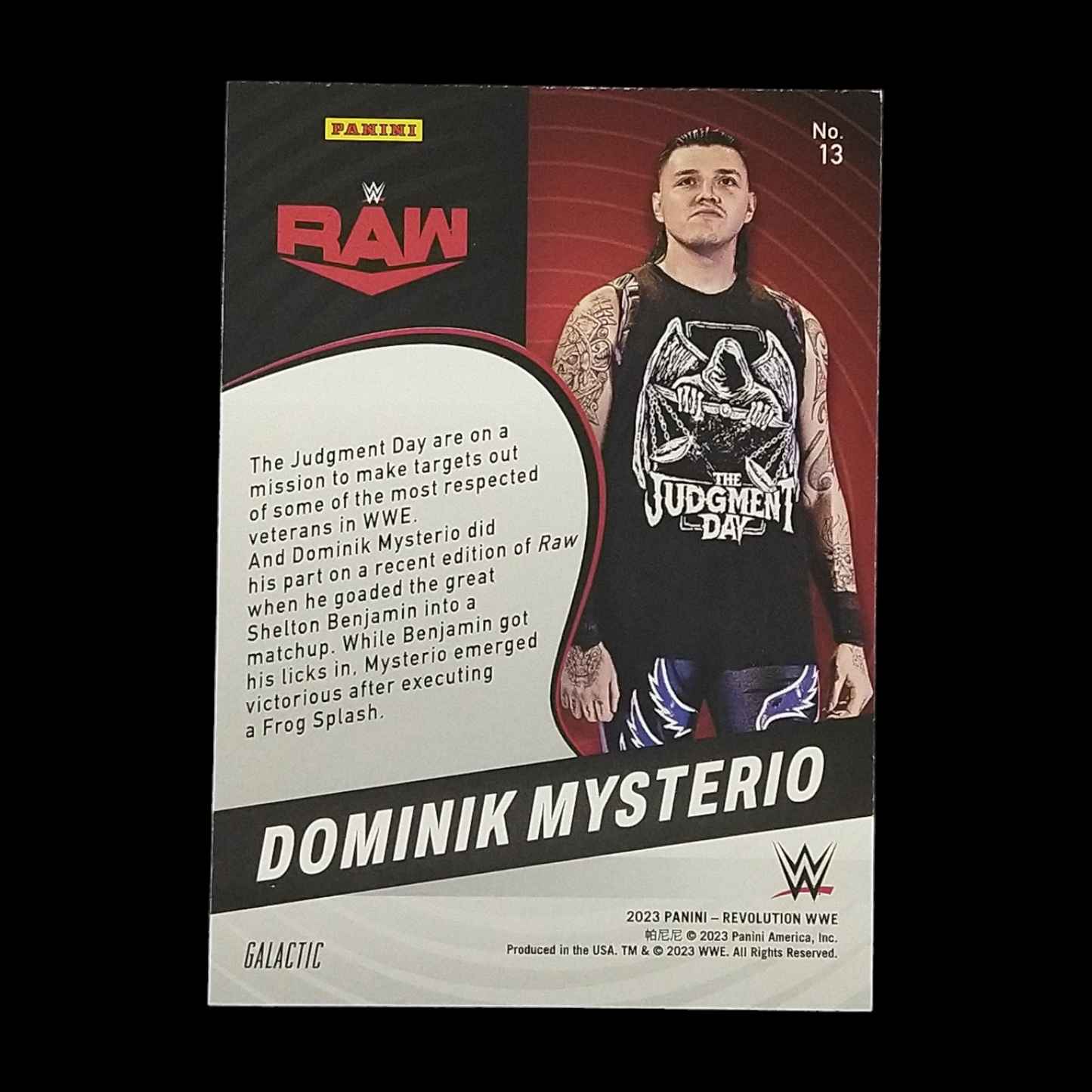 2023 Panini Revolution Dominik Mysterio Galactic Prizm SSP