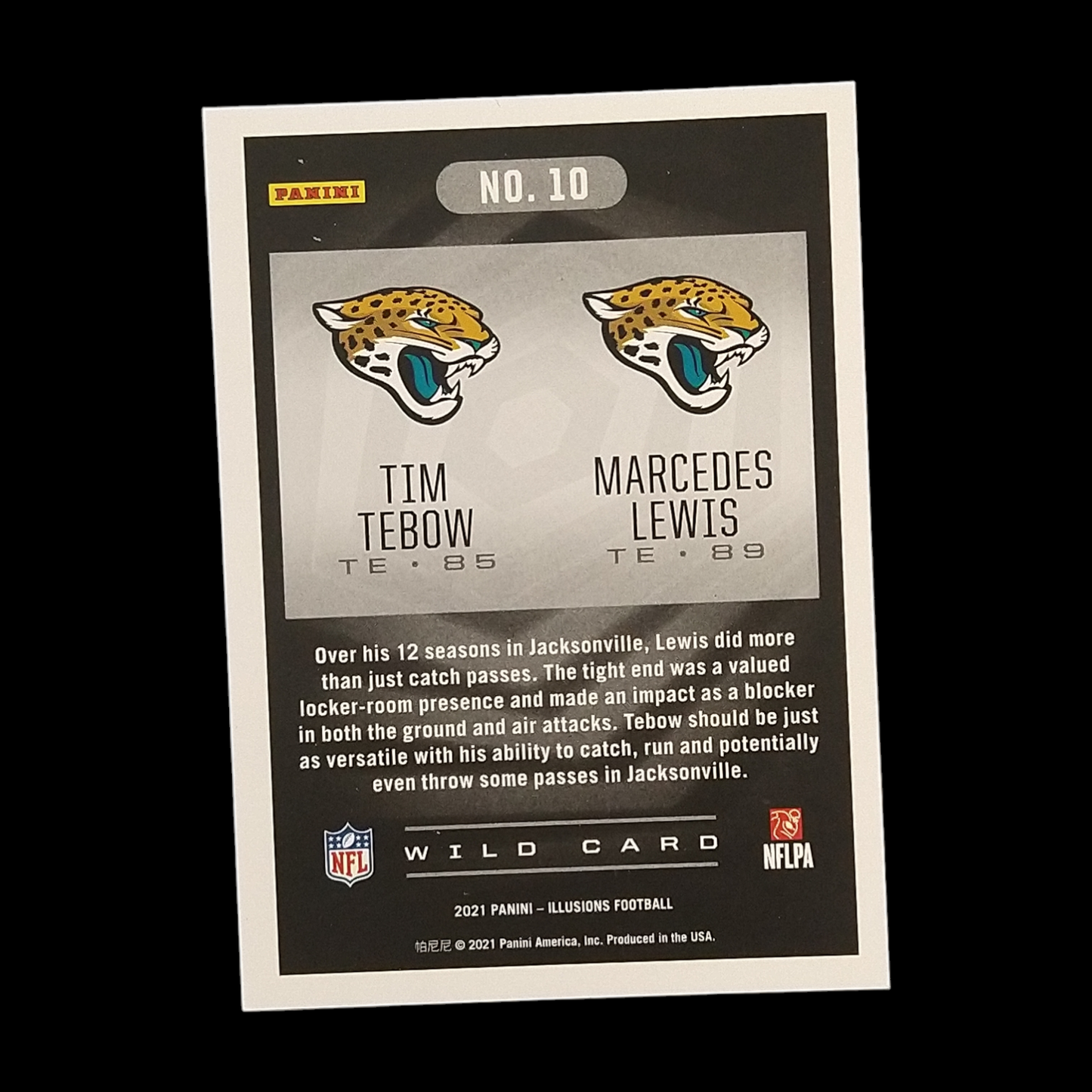 2021 Panini Illusions Tim Tebow & Mercedes Lewis Serial # /25