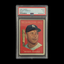 Load image into Gallery viewer, 1961 Topps Mickey Mantle MVP PSA 5
