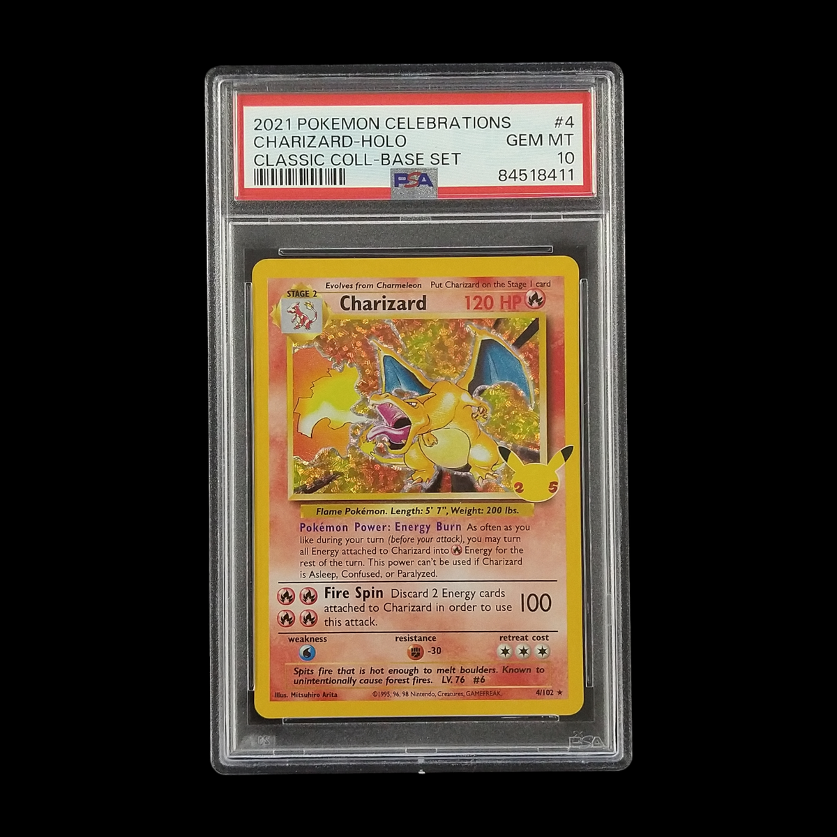 Base set charizard holo 2024 PSA 5