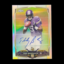 Load image into Gallery viewer, 2014 Topps Chrome Mini Teddy Bridgewater Rookie Refractor Autograph /75