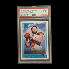 Load image into Gallery viewer, 2018 Panini Donruss Baker Mayfield Rated Rookie PSA 10