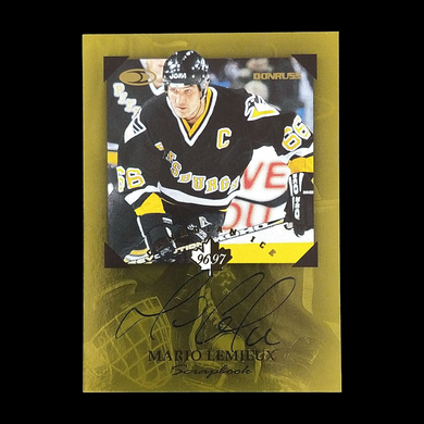 1996-97 Donruss Mario Lemieux Canadian Ice Scrapbook Autograph