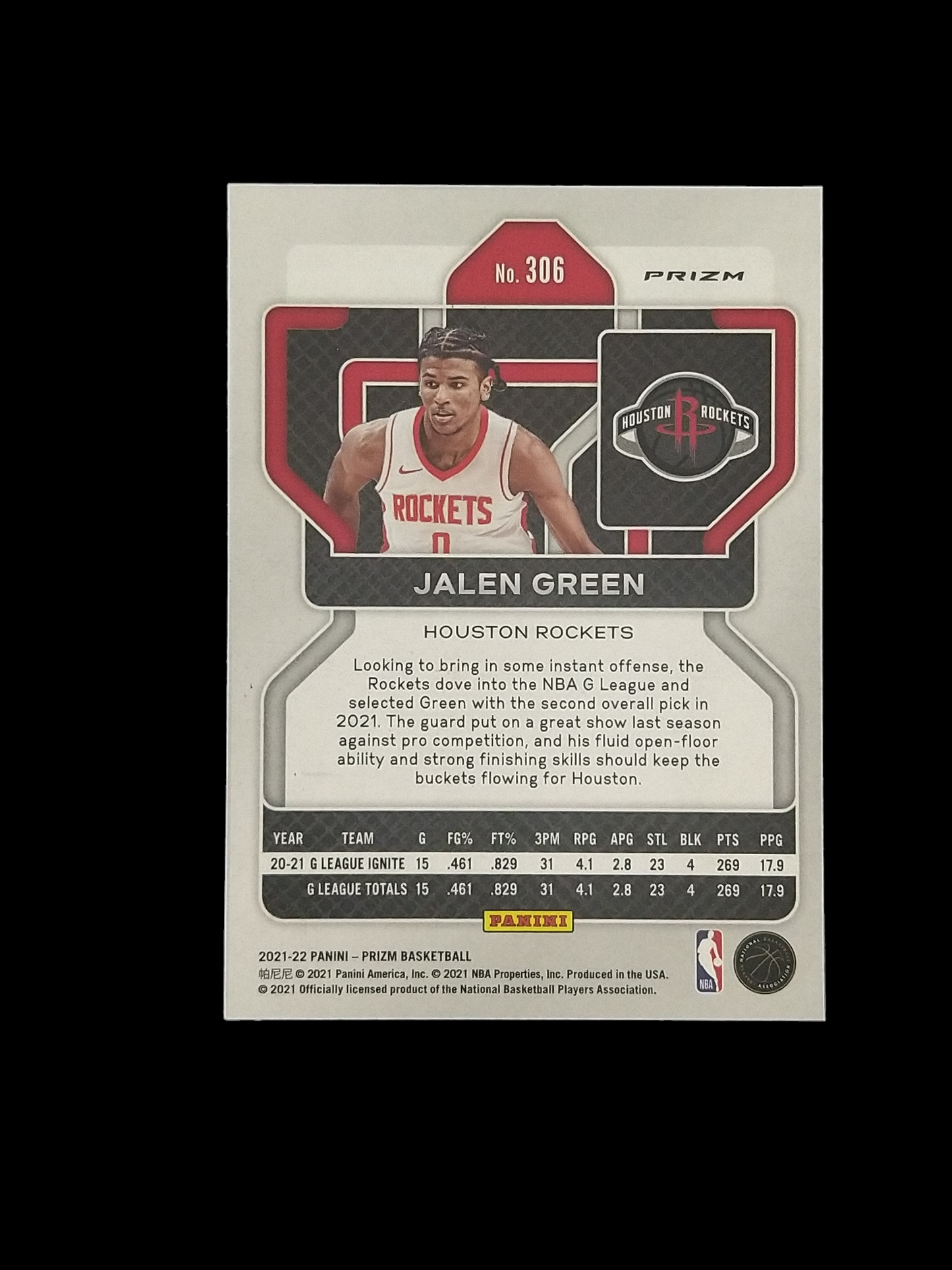 2021-22 Panini Prizm Jalen Green Silver Rookie
