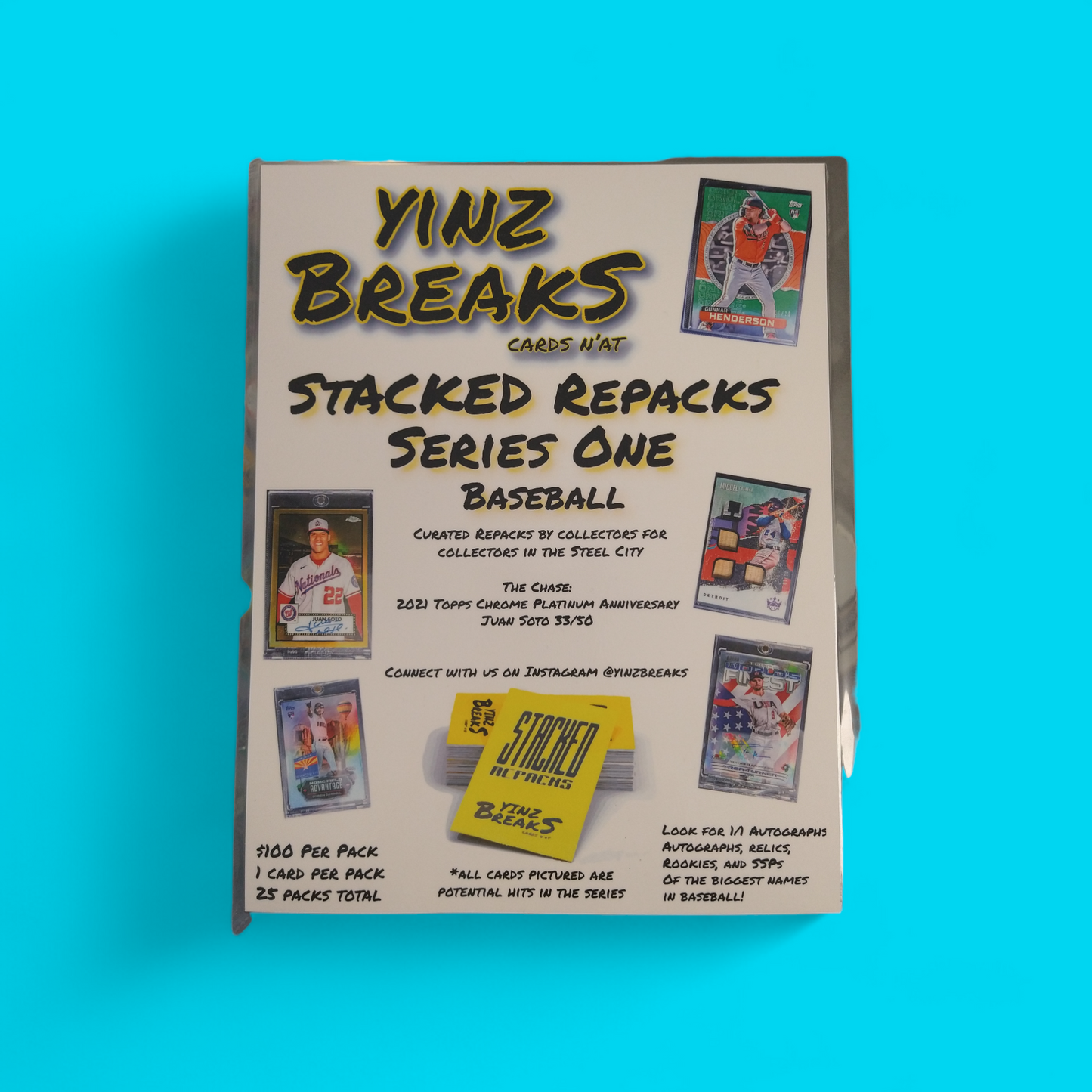 Yinz Breaks Stacked Repacks Baseball Box Series 1