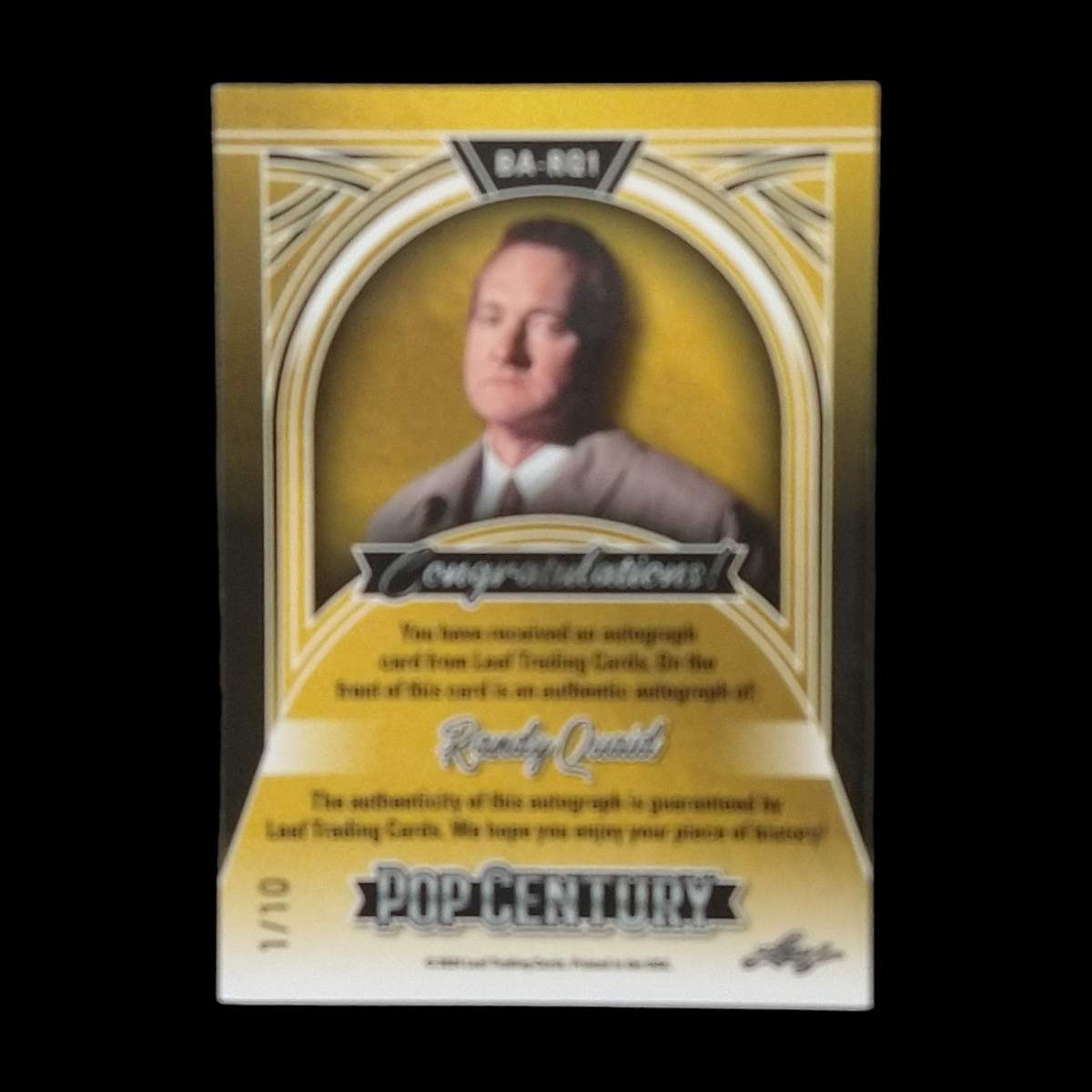 2024 Leaf Pop Century Randy Quaid Autograph /10 – SCJ
