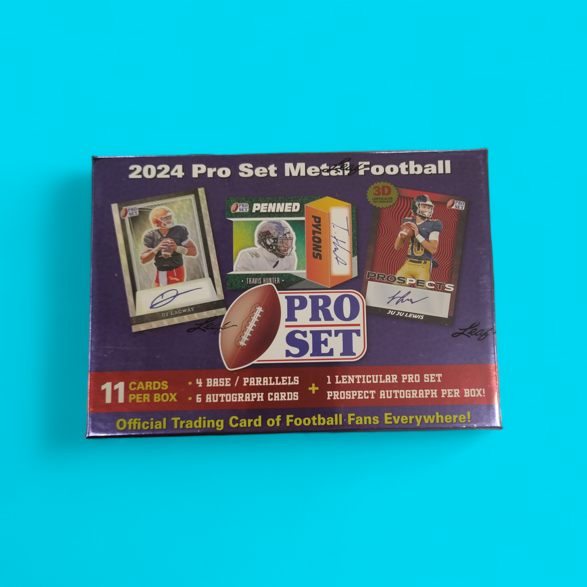 2024 Leaf Pro Set Metal Football Hobby Box SCJ