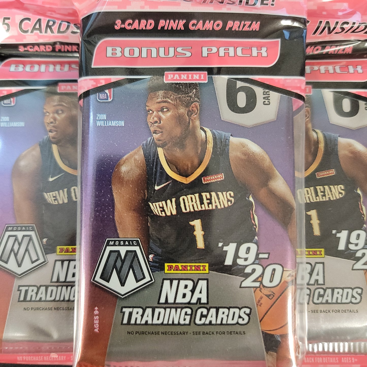 2019-20 Panini Mosaic Basketball Cello Pack