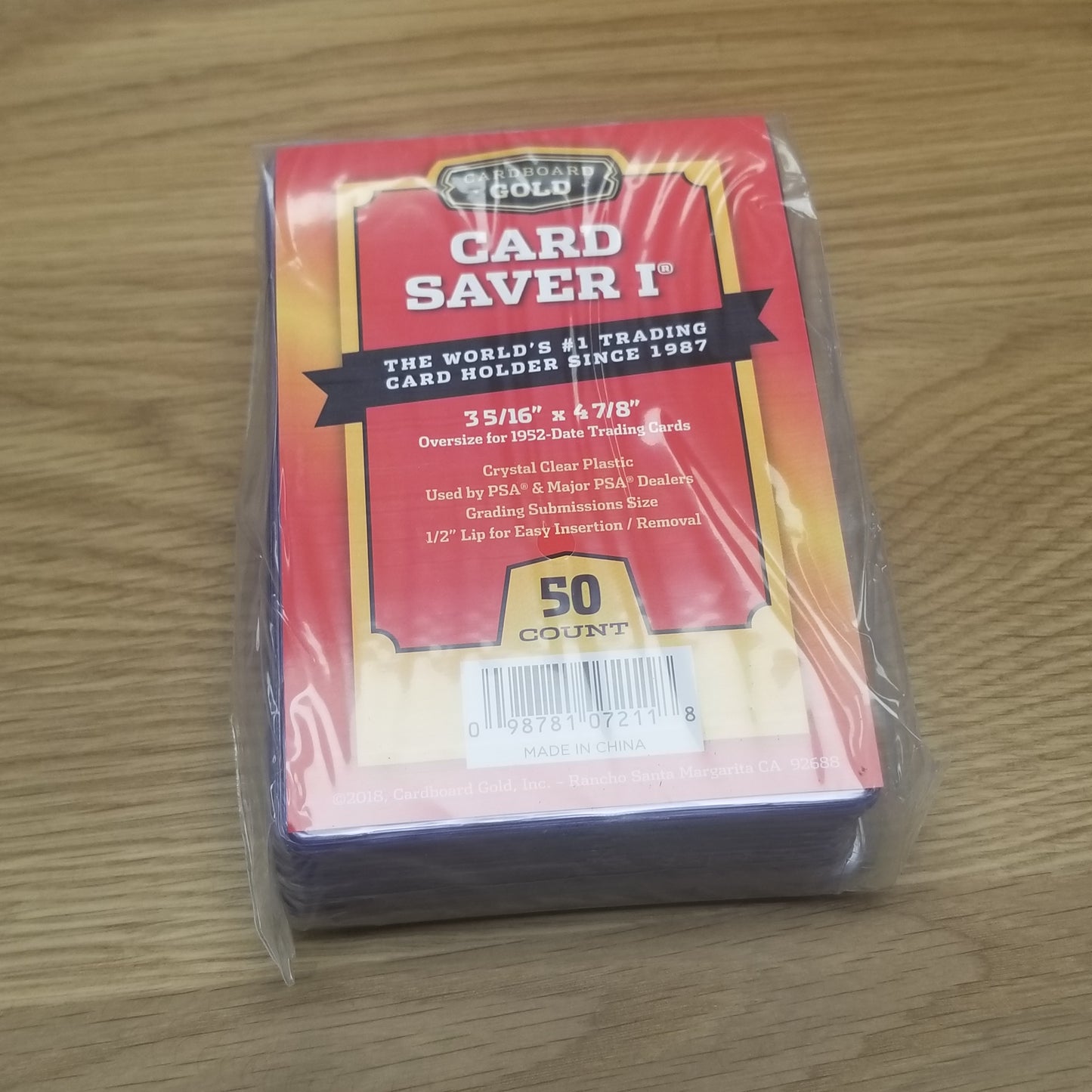 Cardboard Gold Card Saver 1 Pack of 50