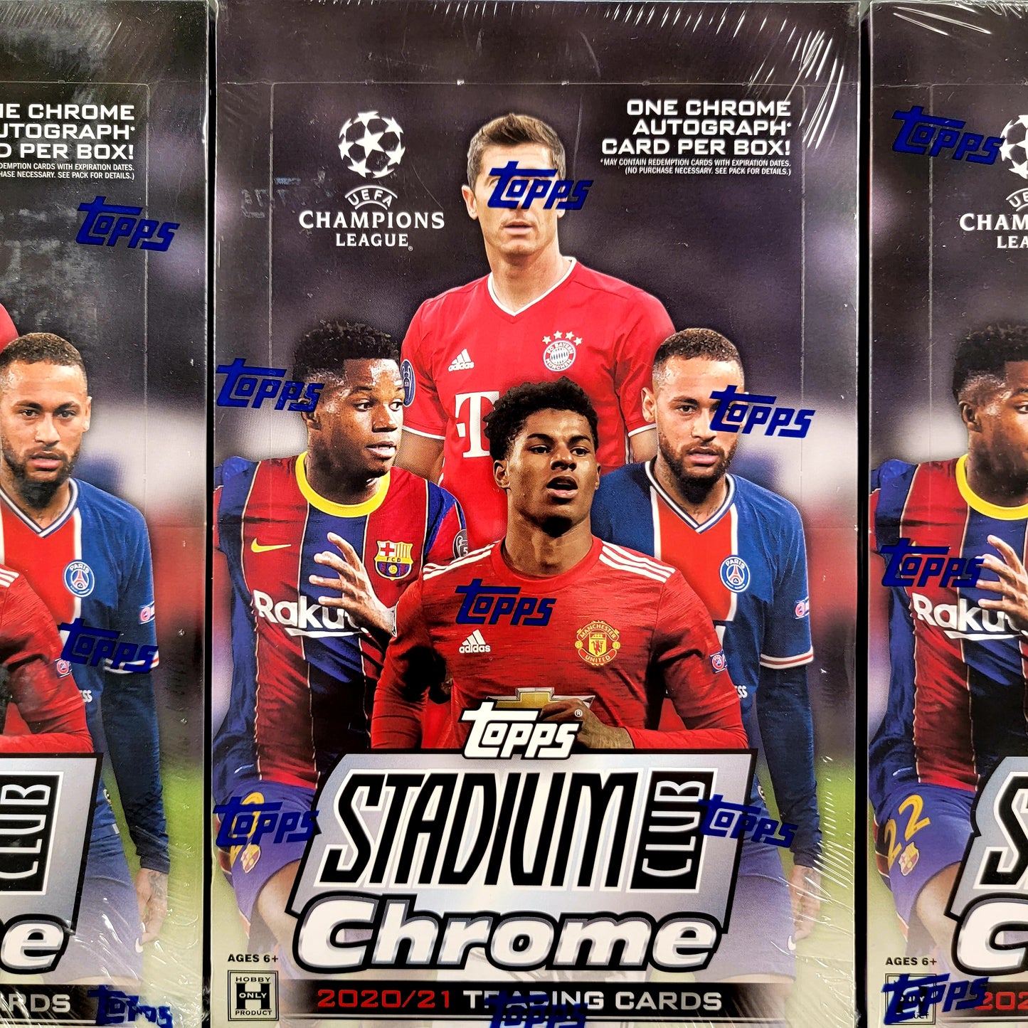 2020-21 Topps Stadium Club Chrome UEFA Champions League Soccer Hobby Box