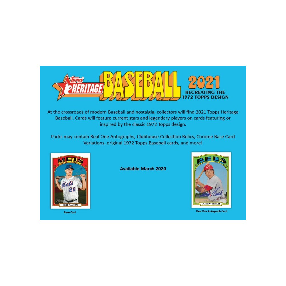 2021 Topps Heritage Hobby Pack