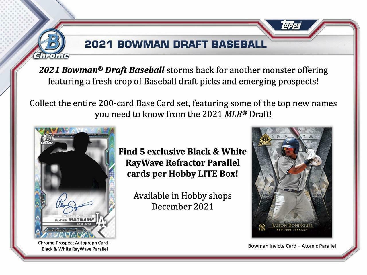 2021 Bowman Draft Baseball Lite Box