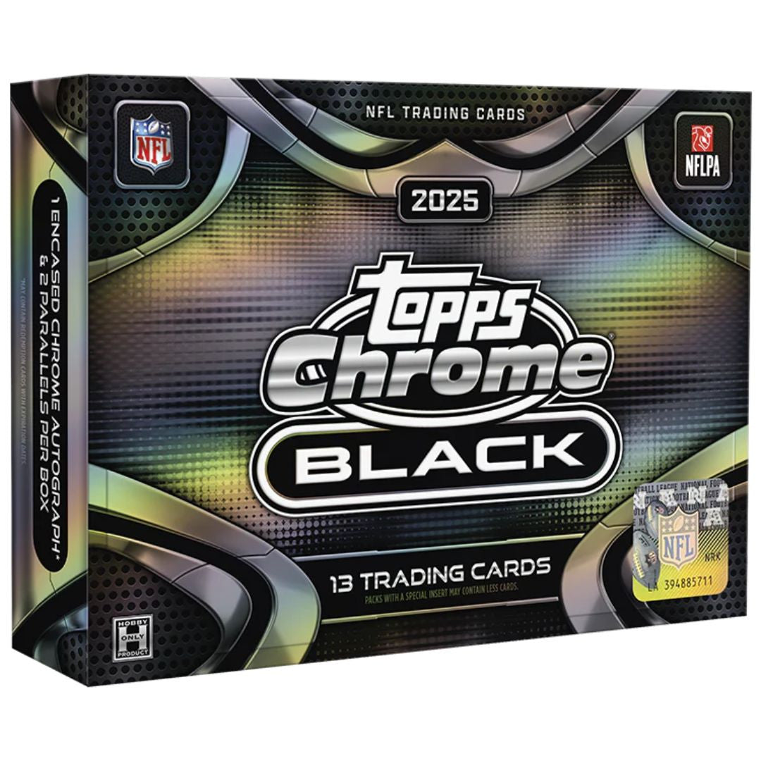 *PRE ORDER* 2025 Topps Chrome Black Football Hobby Box *RELEASES 7/10/26*