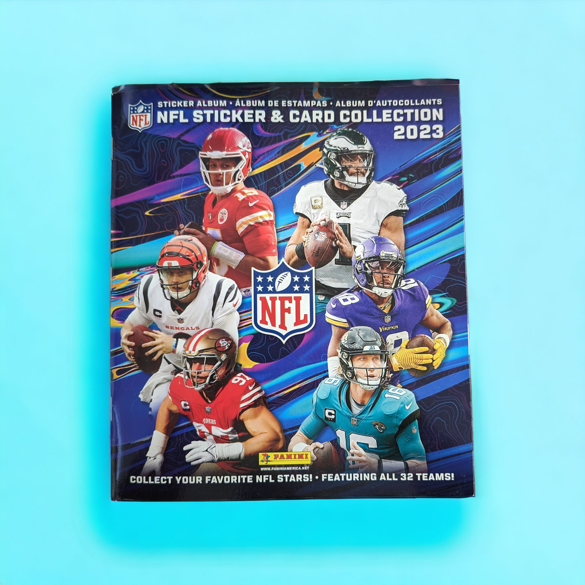 2021 Panini NFL Sticker and Card Collection Album + 10 Packs (5