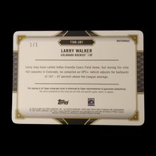 Load image into Gallery viewer, 2022 Topps Triple Threads Larry Walker 1/1 White Whale Patch Autograph