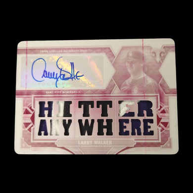 2022 Topps Triple Threads Larry Walker 1/1 White Whale Patch Autograph