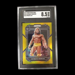 2023 Panini Prizm Gold Ultimate Warrior Prizm SGC 8.5 Serial # 02/10