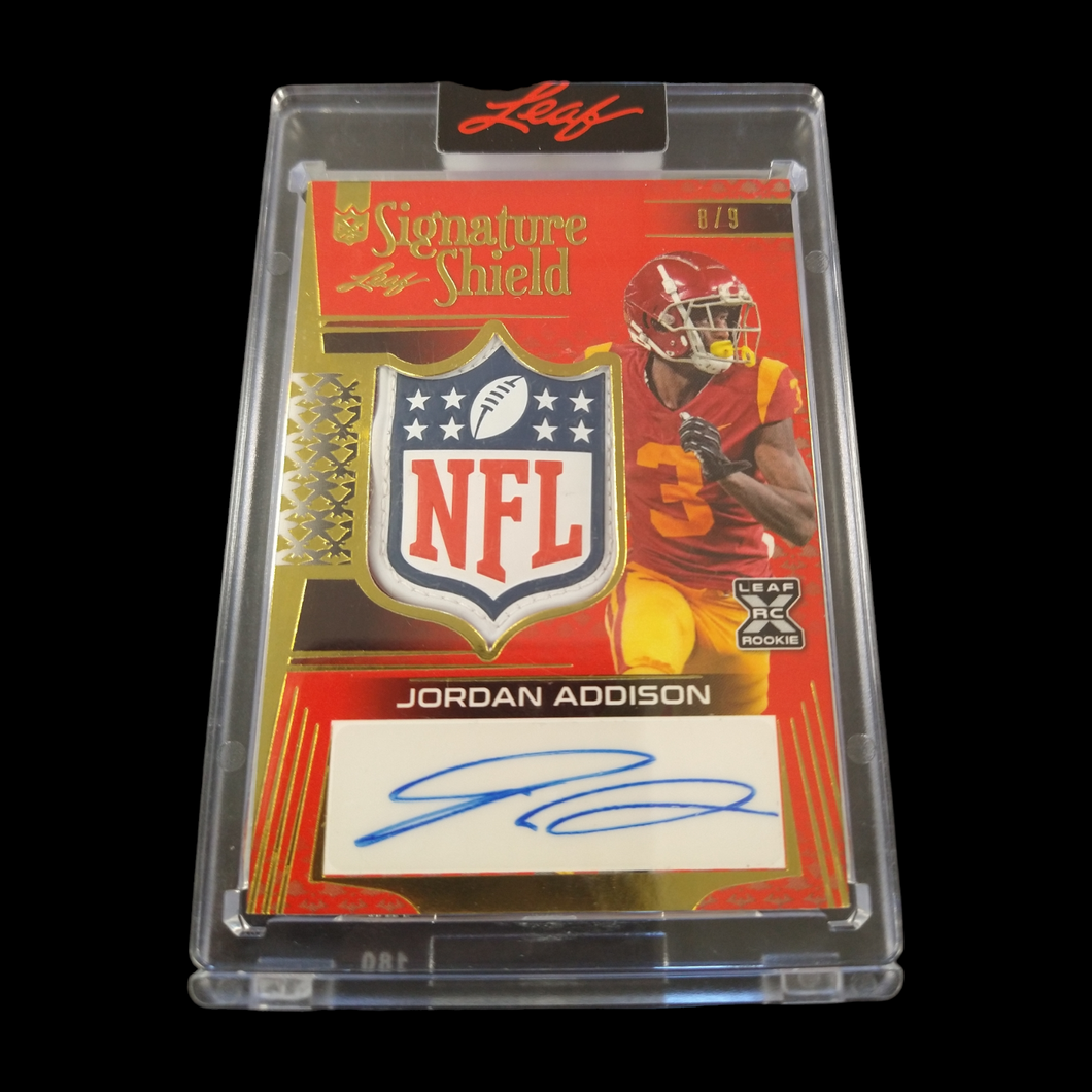 2023 Leaf Signature Shields Jordan Addison Rookie Serial # 8/9