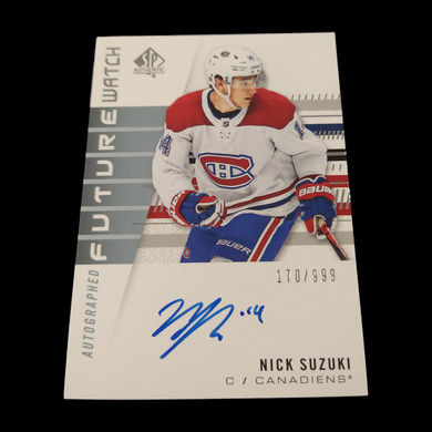 2019-20 Upper Deck Nick Suzuki Future Watch Autograph Serial # 170/999