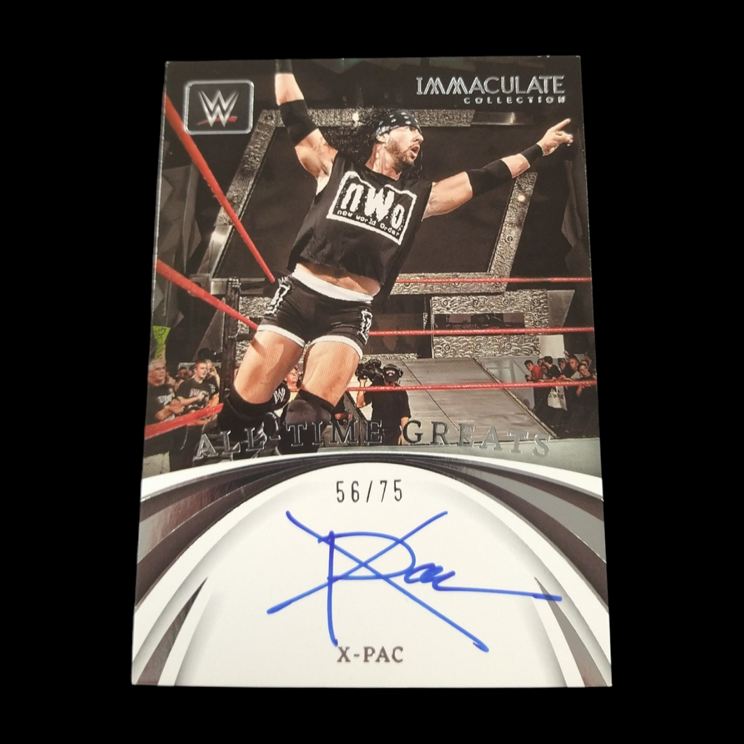 2022 Panini Immaculate WWE X-Pac Autograph Serial # 56/75