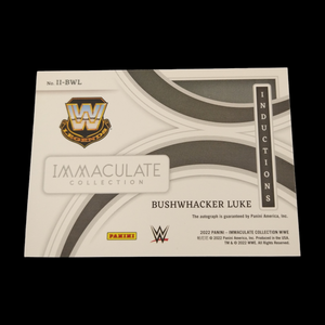 2022 Panini Immaculate WWE Bushwhacker Luke Inscribed Autograph Serial # 58/75