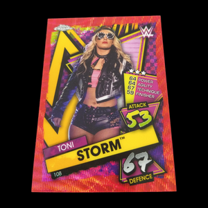 2021 Topps Chrome Toni Storm Red Wave Refractor Serial # 4/5