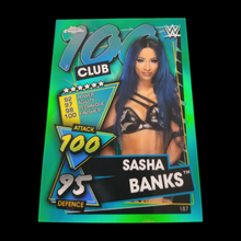Load image into Gallery viewer, 2021 Topps Chrome Sasha Banks Green Refractor Serial # 24/50