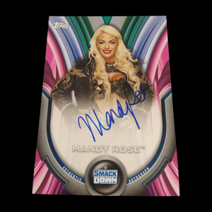 2020 Topps Mandy Rose Smack Down Pink Autograph Serial # 127/150