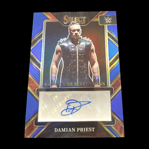 2023 Panini Select Damian Priest Blue Prizm Autograph Serial # 28/35