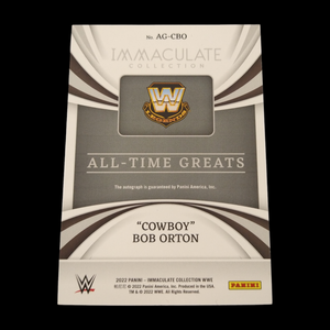 2022 Panini Immaculate Cowboy Bob Orton All Time Greats Autograph Serial # 2/10