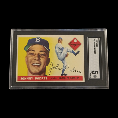 1955 Topps Johnny Podres #25 SGC 5