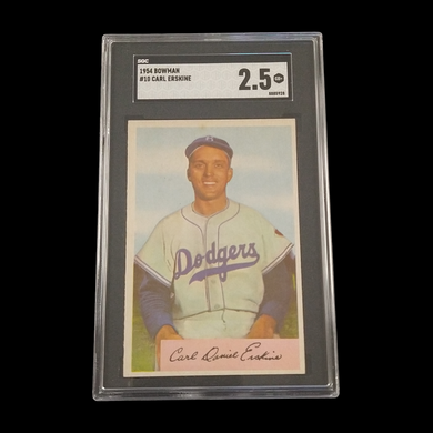 1954 Bowman Carl Erskine #10 SGC 2.5