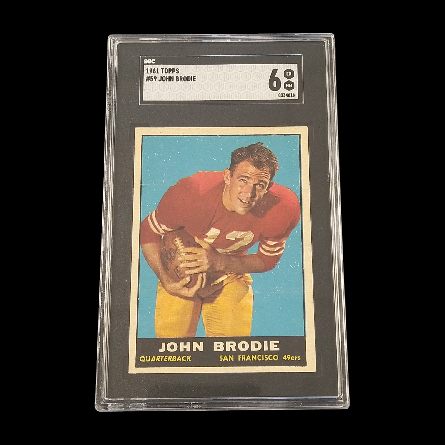 1961 Topps John Brodie 59 SGC 6 SCJ