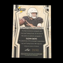 Load image into Gallery viewer, 2022 Leaf Flash Quinn Ewers Autograph Serial # 29/40