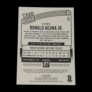 2018 Panini Donruss Optic Ronald Acuna Jr Rated Rookie
