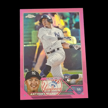 Load image into Gallery viewer, 2023 Topps Chrome Update Anthony Volpe Pink Rookie Refractor