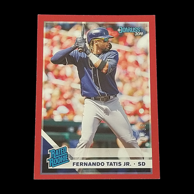 2019 Panini Donruss Fernando Tatis Jr Red Rated Rookie Serial # 71/99