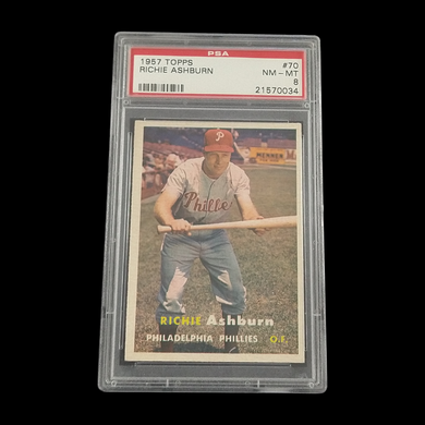 1957 Topps Richie Ashburn PSA 8