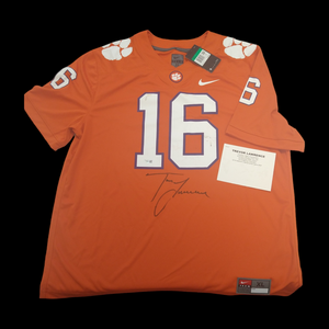 Trevor Lawrence Nike Clemson Large Football Jersey Fanatics Authenticated Autographed Jersey