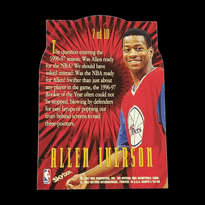 1997 NBA Hoops Allen Iverson Skybox Die Cut