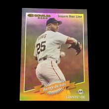 Load image into Gallery viewer, 2000 Donruss Barry Bonds Season Stat Line Serial # 90/91