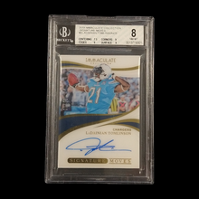 Load image into Gallery viewer, 2019 Panini Immaculate LaDainian Tomlinson Signature Moves Autograph BGS 8 / 10 Auto Serial # 9/25