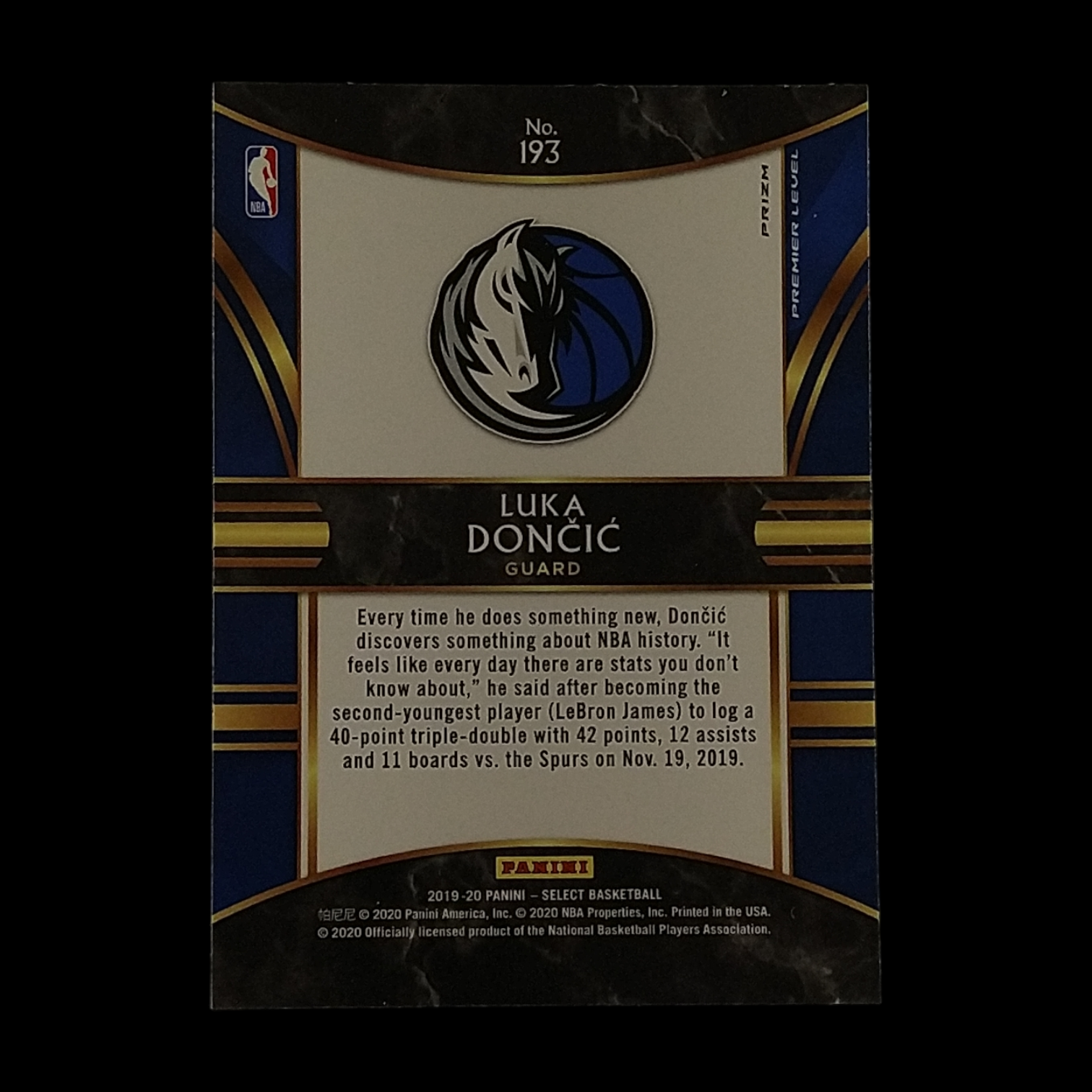 Prizm Luka Doncic Silver 2nd year - スポーツ選手