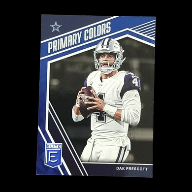 2019 Panini Elite Dak Prescott Primary Colors Blue Serial # 5/10