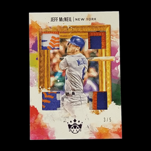 Load image into Gallery viewer, 2020 Panini Diamond Kings Jeff McNeil Quad Patch Serial # /5