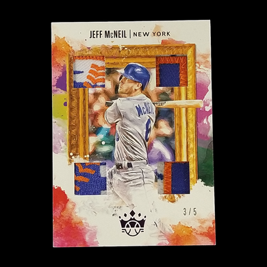 2020 Panini Diamond Kings Jeff McNeil Quad Patch Serial # /5