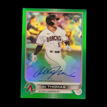 Load image into Gallery viewer, 2022 Topps Chrome Alek Thomas Rookie Green Refractor Serial # /99