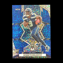 Load image into Gallery viewer, 2022 Panini Mosaic Kenneth Walker Blue Sparkle Rookie Prizm